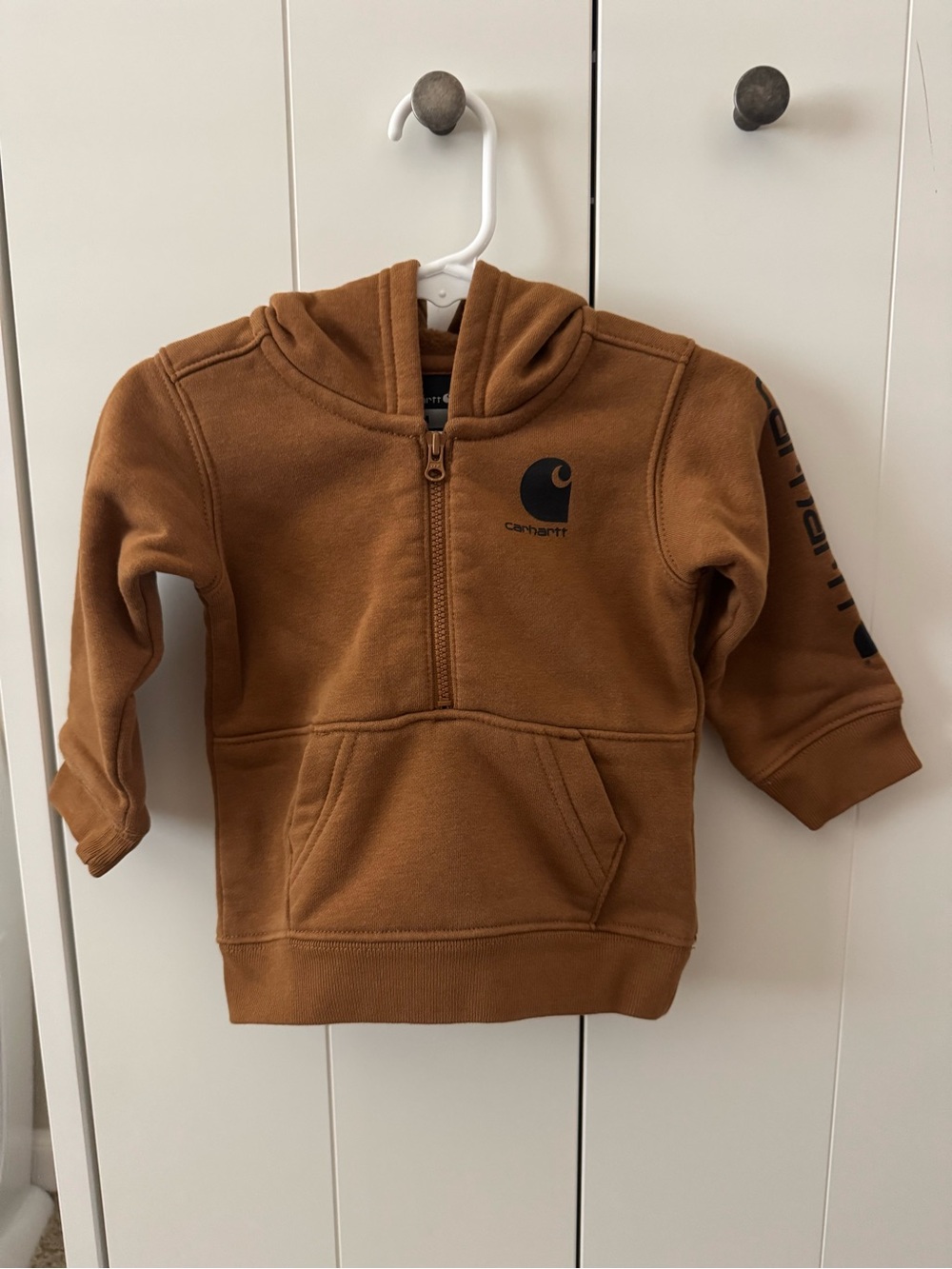 Carhartt infant Half-Zip Hoodie in Carhartt Brown